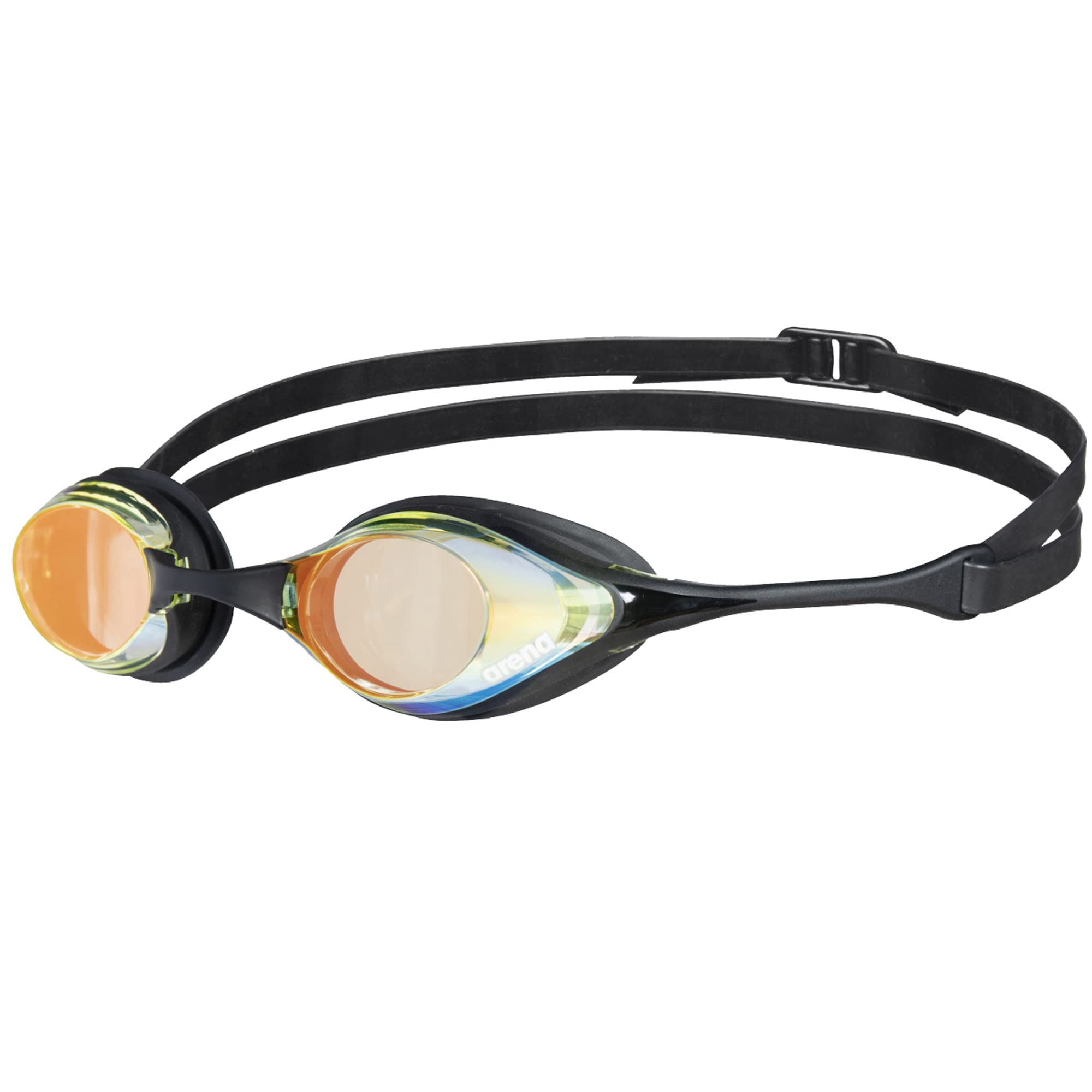 ARENA Cobra Original Swipe Mirror Unisex Adult Racing Swimming Goggles, Swimming Pool Goggles with Mirror Lenses, Anti-Fog UV Protection, 4 Interchangeable Nose Bridges