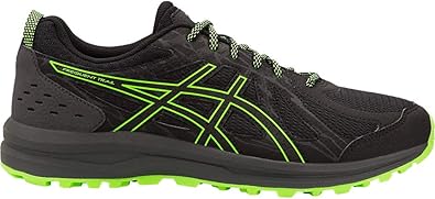 black and green asics running shoes