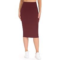 HLBandage Elastic High Waist Back Split Midi Bandage Skirt - Stretchy Bodycon Skirt For Club & Evening Wear - View #3