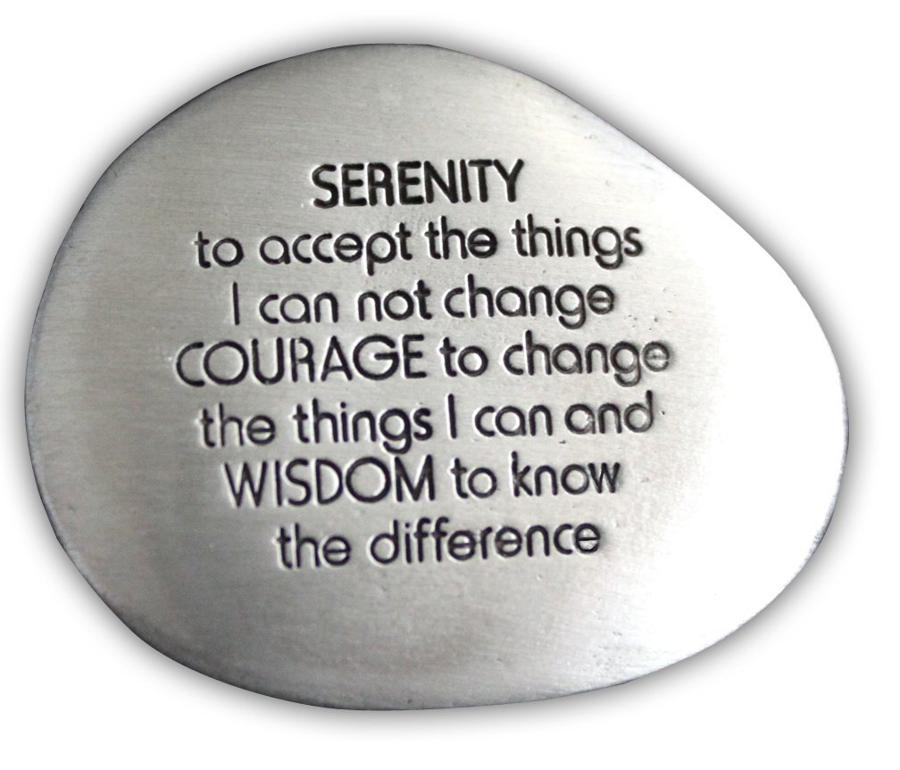 Cathedral Art Serenity Prayer Soothing Stone - Engraved Rock with Inspirational Words, Mindfulness and Meditation Stones for Stress, Worry, and Anxiety, 1-1/2-Inch