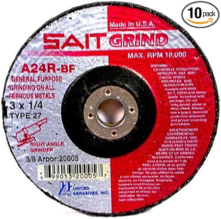 x 7//8 in Type 27 Depressed Center x 1//4 in 10-Pack Grinding Disc 4-1//2 in