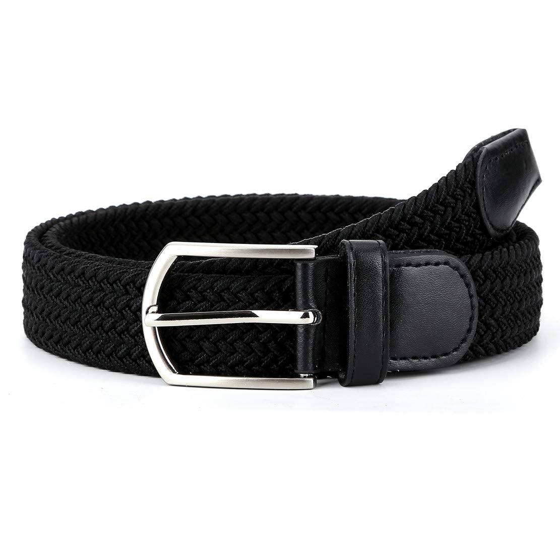 Braided Canvas Woven Elastic Stretch Belts for Men//Women//Junior with Multicolored