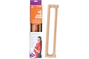 Authentic Knitting Board 18" All-n-One Loom, Adjustable, 106 pegs, 100% Hardwood
