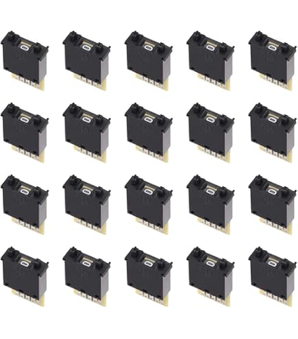 Aexit 10-teiliges KM2 BCD-Code Drehrad-Drückrad-Schalter – 0–9 Digital, Schwarz, 16x6 Mm, Für Elektronische Bastelprojekte
