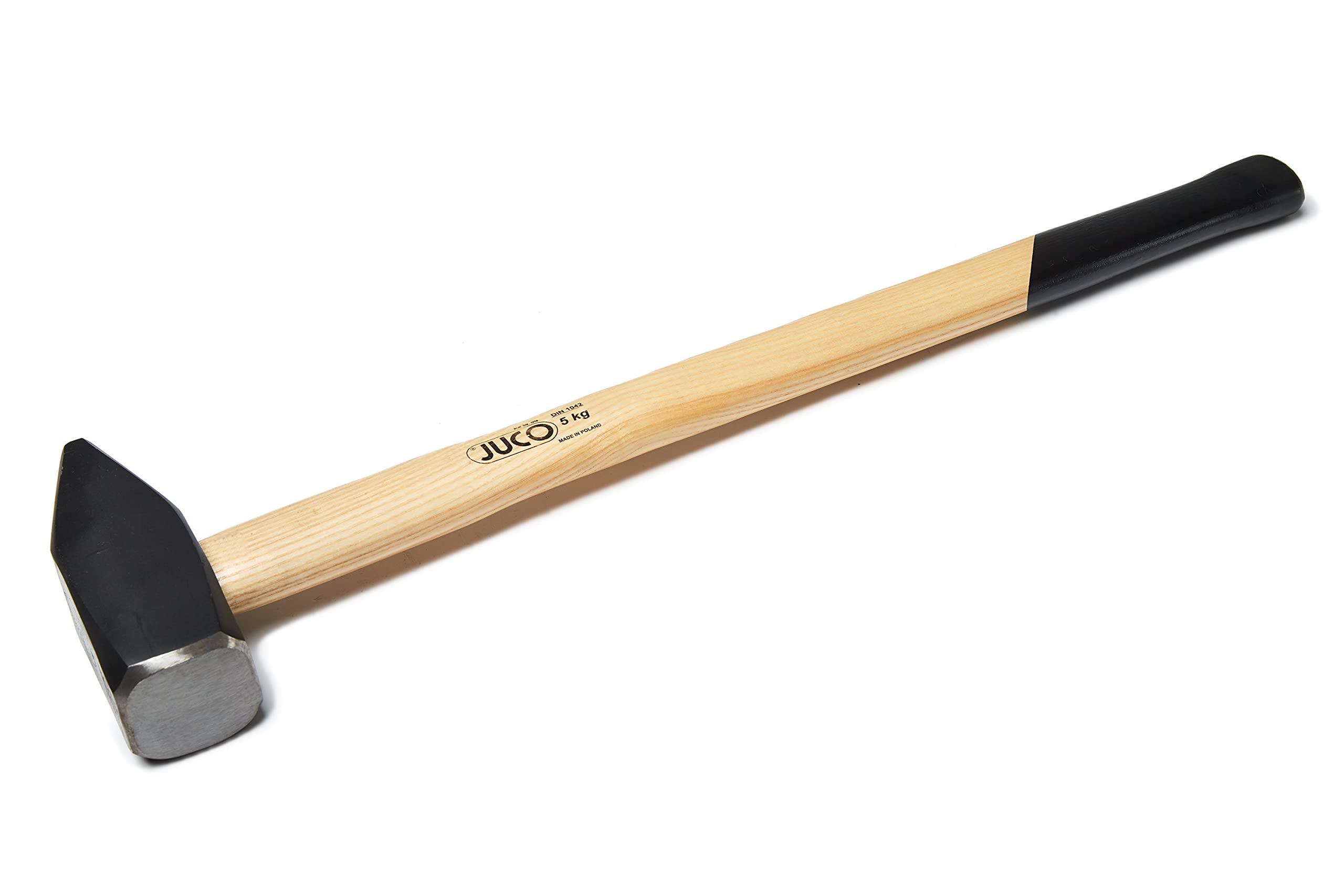 Juco Blacksmith's Hammer LUX 5kg, Metal Element Forged and Oven-Varnished, Induction Hardened Working Part, ash Handle, (5)