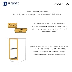 Hickory Hardware P5311-SN Double Demountable Hinge