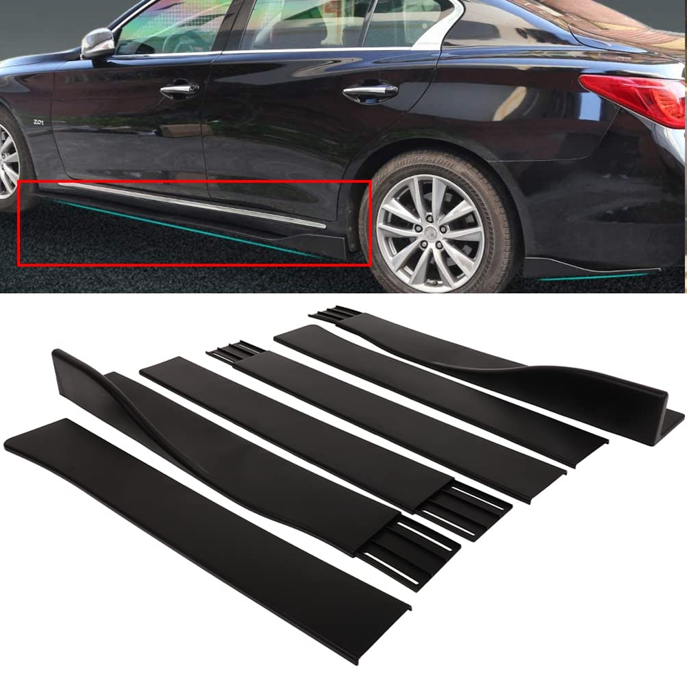 Photo 1 of (used) SCITOO Matte Black PP Universal Side Skirt Rocker Panel Exterior Lower Side Bottom Line Extensions 86" x 4"