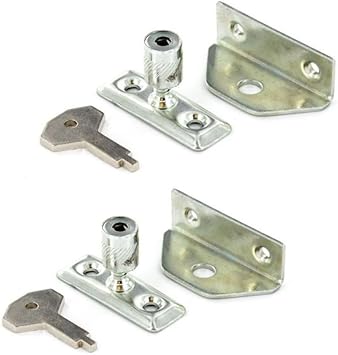 2 X Fenster Verriegelung Verschluss Und Halterung Mit Schlussel In Zink Finish Amazon De Baumarkt