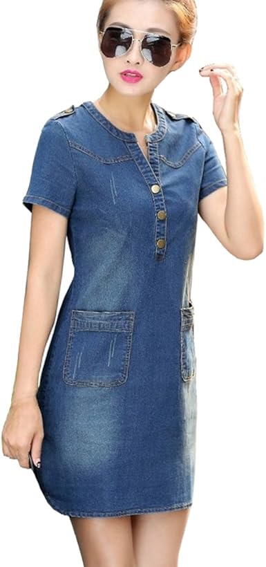 amazon plus size denim dresses