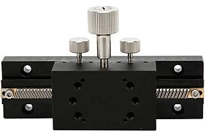 JECTSE SPXDTLS100 X-Axes Manual Linear Positioning Stage,Bearing Tuning,Aluminum Alloy Dovetail Slide Table,Displacement