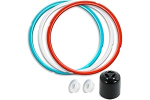 NEWKITON 3-Pack 6QT Silicone Sealing Rings with Steam Release Valve - Compatible with Instant Pot Ultra & 6 Quart Models (Duo, Lux, Duo Plus, Ultra, Viva) - Dishwasher Safe.