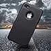 UARMOR Case for Apple iPhone 4 / iPhone 4S, Hybrid Dual Layer Protective Case with Hard Plastic and Soft Silicone Shockproof Durable Fullbody Protection Case, Black