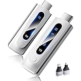 2025 Upgraded Wireless HDMI Transmitter and Receiver 328FT/100M, LED Display, 4K Decode 1080P@60Hz Ultra HD Video Output, Plug&Play 5G+2.4G for Video and Audio to Monitor from PC/Projector/TV Box