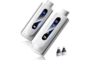 BRAIDOL 2025 Upgraded Wireless HDMI Transmitter and Receiver 328FT/100M, LED Display, 4K Decode 1080P@60Hz Ultra HD Video Output, Plug&Play 5G+2.4G for Video and Audio to Monitor from PC/Projector/TV Box