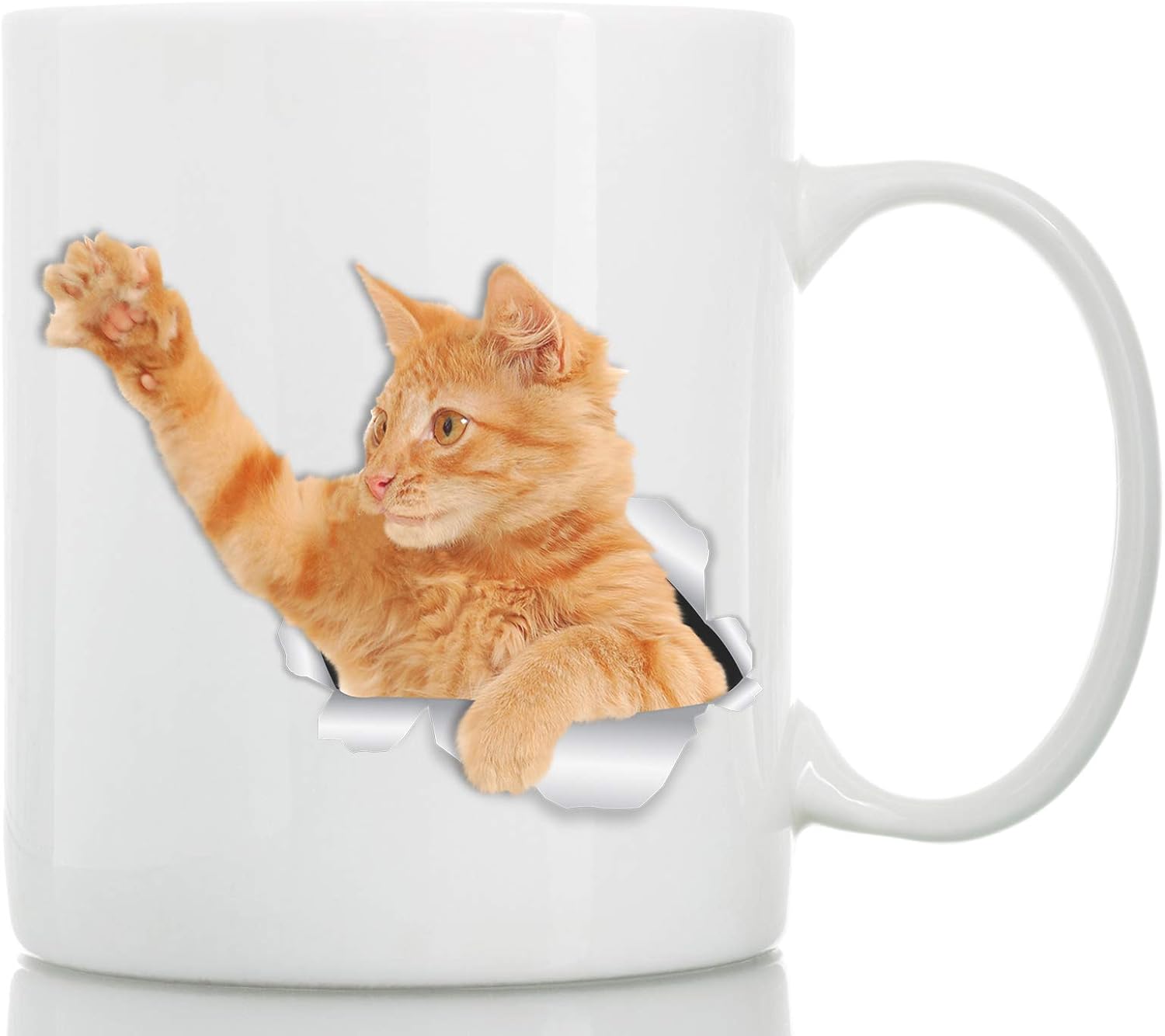 Playing Ginger Cat Mug Tabby Ginger Cat Ceramic Coffee