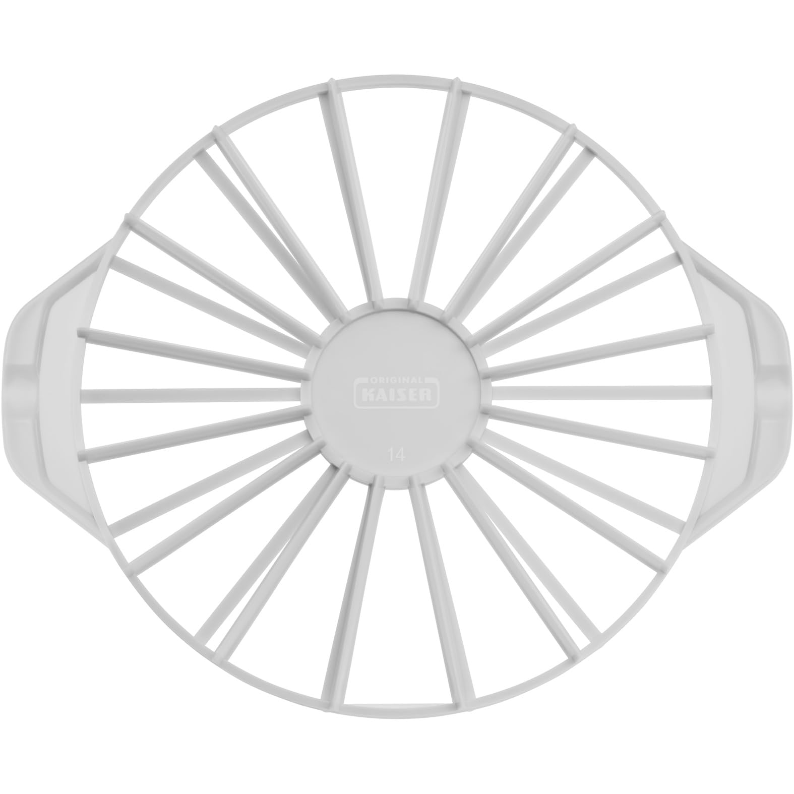 KAISER 769073 Pâtisserie cake divider, plastic, Ø 31.5cm. High form stability, fillable on both sides, 2 lids for easy turning out-White