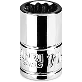Capri Tools 11 mm Shallow Socket, 3/8 in. Drive, 12-point, Metric