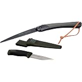 Bahco BAHLAP-KNIFE 396-LAP Saw And 2446-LAP Knife Outdoor Tool Set | Trail Maintenance, Wood Processing And Camping Use, Rust Proof Blades, Secure Grip Handles, Belt Holster, Outdoor Carry