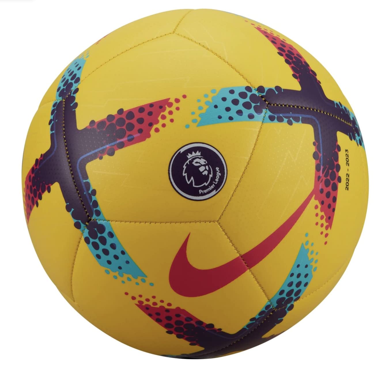 NIKE DN3605-720 Premier League Pitch Recreational soccer ball Unisex Yellow/Purple/Red 5