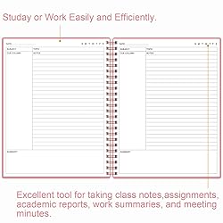 A4 Cornell Notes Notebook - 8.5" x 11" College