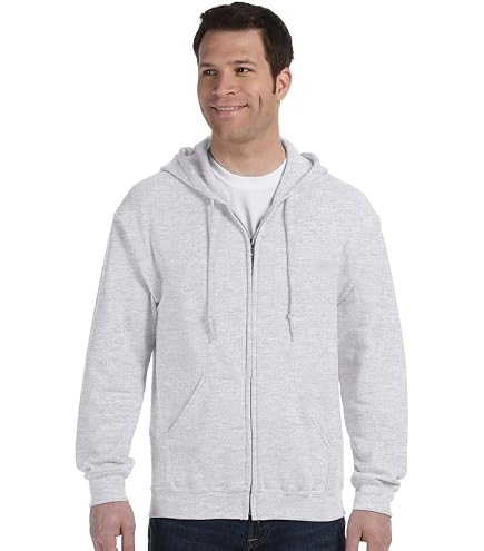 Amazon.com: Gildan Heavy Blend Full-Zip Hooded Sweatshirt, Ash