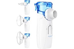 AUGLAM Ultrasonic Portable Nebulizer, USB Rechargeable Portable Nebulizer with Auto Clean for Adults Kids Travel Home Daily use
