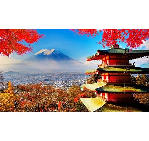 Cherry Blossoms Mount Fuji Puzzles 1000 Pcs Jigsaw Puzzle Adult Kid Assembly Toy Jigsaws Puzzles 3d Puzzles