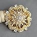 32 pcs Rhinestone Gold Brooch Lot Assorted Crystal Brooch & Button Wedding Brooch Bouquet DIY Kit AMBR673