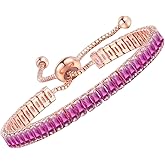 Gold Plated Tennis Bracelets for Women 5mm Cubic Zirconia Bracelets Adjustable Slider Bracelets Jewelry for Women Dainty Gift