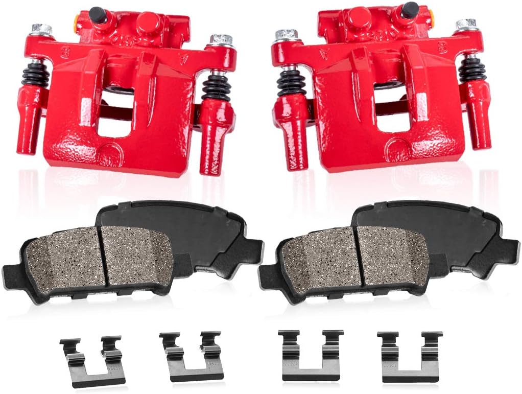 2013 Fits Cadillac ATS Premium Rear Ceramic Brake Pads with Hardware Kits and Two Years