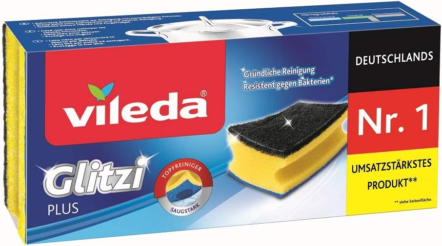 Vileda Glitzi Plus Topfreiniger, 3er Pack