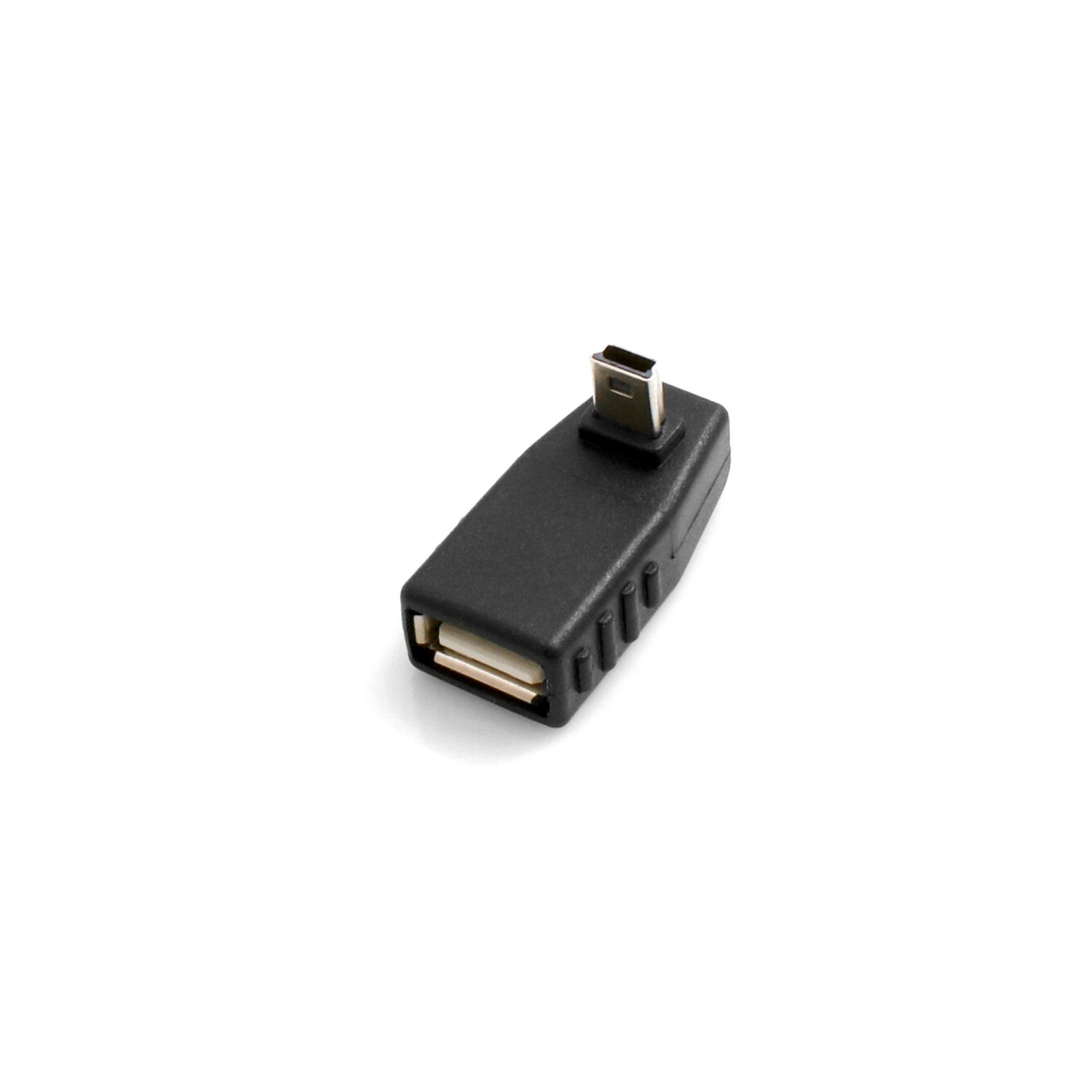 System-S USB Type A Female to Mini USB Male 90° Upward Angle Angle Plug Adapter