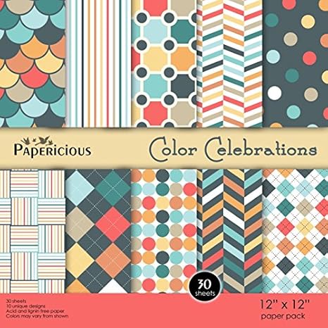 Craftsneed Papericious Colour Celebration 12x12 Craft Paper