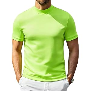 Compression Turtle Neck Shirt Men Short Sleeve Baggy Crew Neck Pullover Mock T Shirts Turtleneck Casual Undershirts