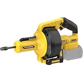 Cordless Drain Auger Compatible with Dewalt 20V Battery(No Battery) | Auto-Feed Plumbing Drain Snake with 23FT Cable, Drain Clog Cleaner Tool for Sink, Toilet, Bathtub, Sewer
