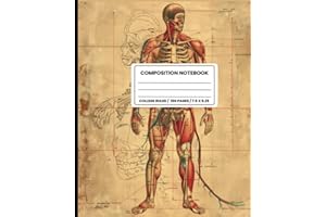 Composition Notebook College Ruled: Vintage Human Anatomy Skeleton Medical Illustration