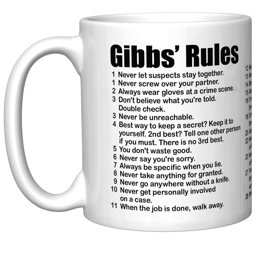 NCIS Gibbs' Rules Coffee Mug (Old Version)