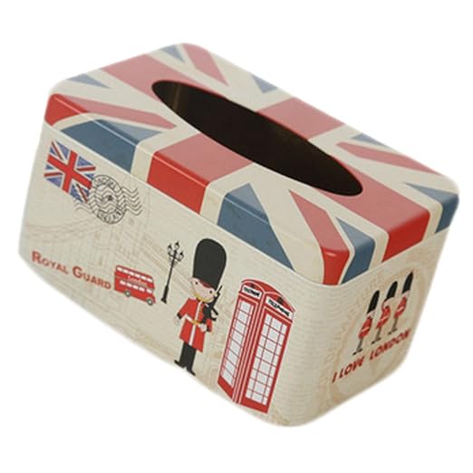 Tin Tray 200 bombeo papel Tissues Creative caja de almacenaje portero: Amazon.es: Hogar
