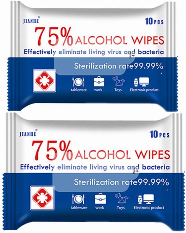 Wet Wipes, Portable Large Size Wipes for Hand Travel Home Office School Multifunctional Cleaning Easy to Carry (2 Pack,20PCS))