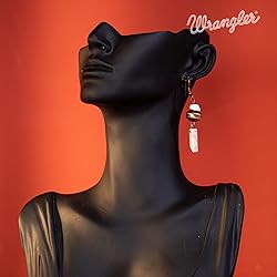 Wrangler Western Earrings Concho Dangling Retro