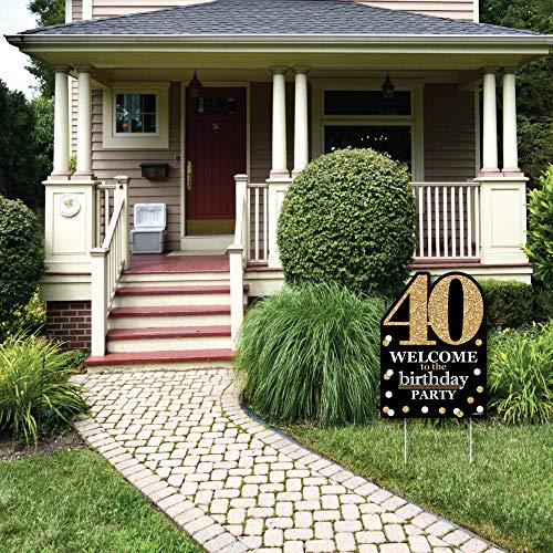 Big-Dot-of-Happiness-Adult-40th-Birthday-Gold-Party-Decorations-Birthday-Party-Welcome-Yard-Sign