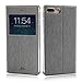 iPhone 8 Case, iPhone 7 Case, Wallet Case Cover View Window Leather PU Flip Folio Stand Kickstand Card Holders Slots Magnetic Closure TPU Slim Protective Bumper Feitenn for iPhone 7 iPhone 8 - Gray