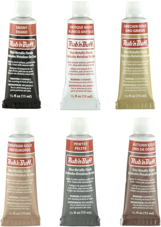 Rub N Buff Wax Metallic Finishes 6 Color Sampler Set #2: Amazon.ca