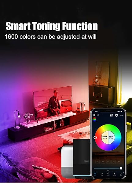 Bombilla LED Inteligente WiFi Aweskmod E27 9W Smart Light Bombilla Luces Clidas RGB 2800k 6200k Ajustable y Lmpara Multicolor Funciona con Alexa Google HomeClase de eficiencia energtica A