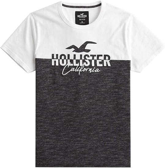 Amazon Hollister Co ホリスター ホリスター メンズ コットン 半袖 Tシャツ ツートン ロゴ ヘザーグレー Mサイズ 並行輸入品 Tシャツ カットソー 通販