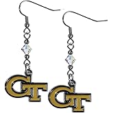 Siskiyou Sports NCAA unisex-adult Crystal Dangle Earrings