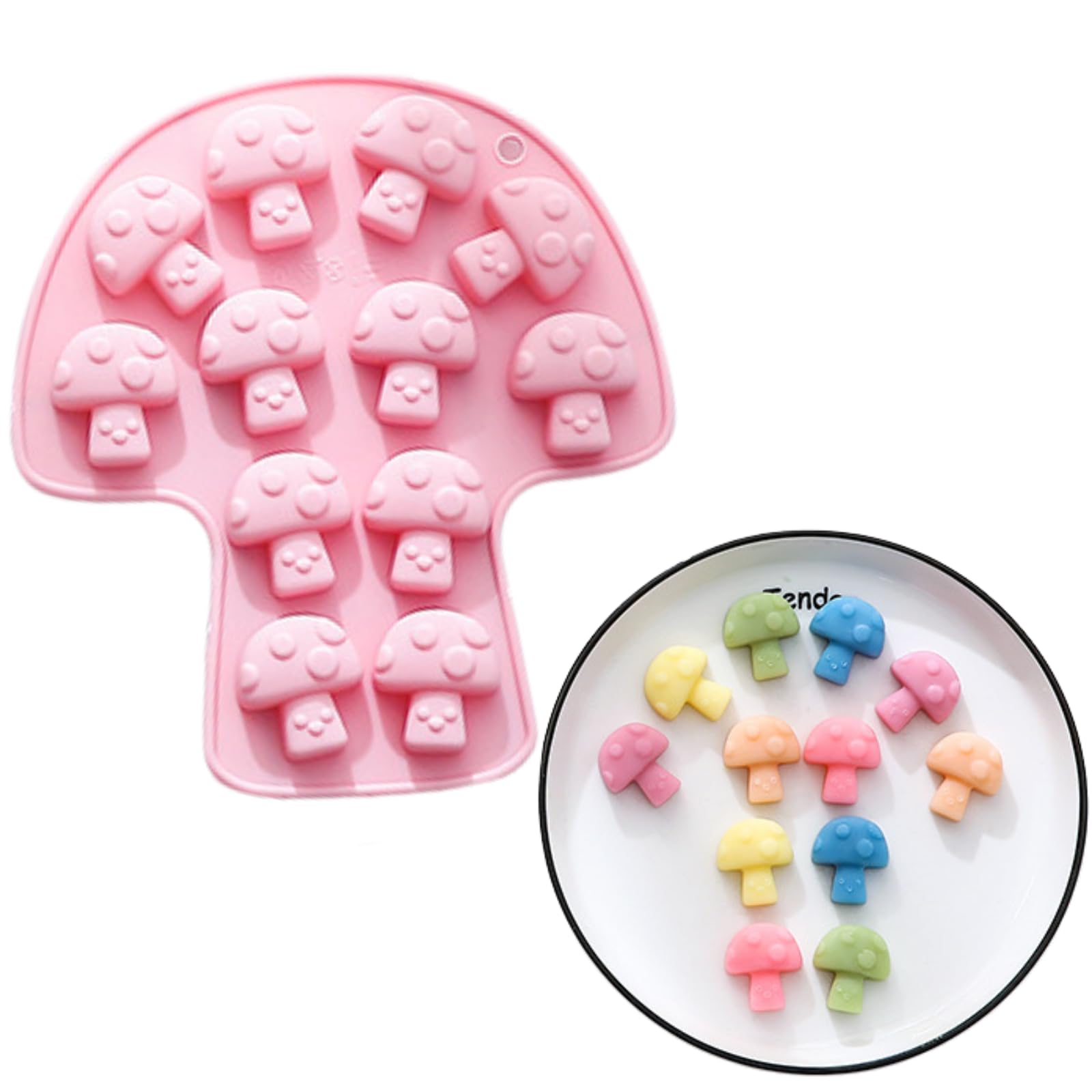 PTaizjjz 1 Pc Mushroom Chocolate Mold 12 Cavities 3D Mushroom Silicone Baking Mould Tray DIY Baking Tool for Chocolate Cake Dessert Candy Pastry