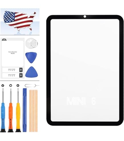 Amazon.com: ARSSLY for iPad Mini 6 Front Glass Panel for iPad