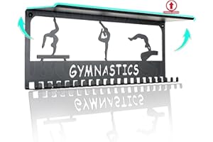 iBobbish Non-Slip Medal Hanger Display Trophy Shelf,Medal Hanger Display for Wall with 16inchL,Race Medal Display Upgraded Medal Holder Display for gymanstics,Race,Soccer,Swim