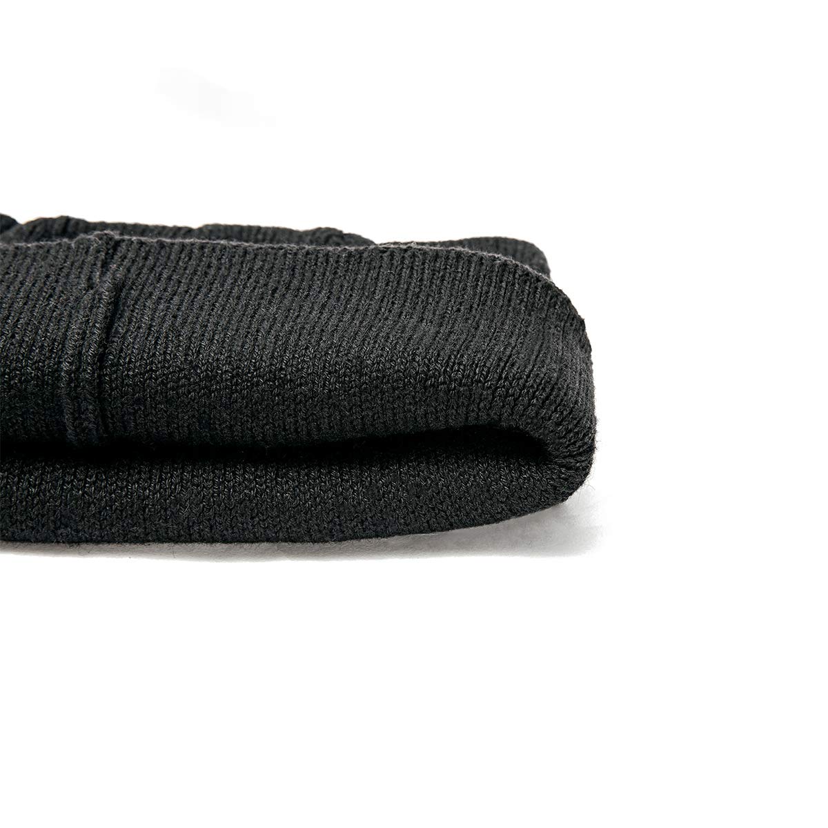 Flowomen Womens Winter Hat Cat Ear Hat with Warm Knit Crochet Slouchy Beanie Hat for Women (Black)